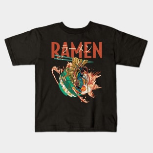 A Great Lobster Ramen with Wave off Kanagawa Soup Kids T-Shirt